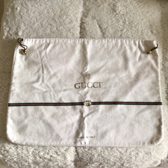 Gucci Authentic Drawstring 100% Cotton Dustbag with Signature Brass GG Balls - Picture 5 of 14